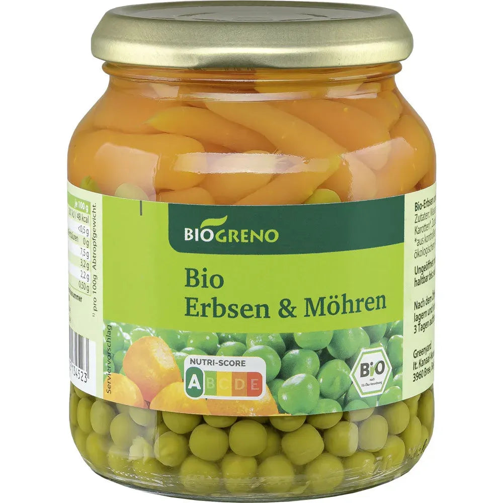 Bio Greno Erbsen Möhren 370ml