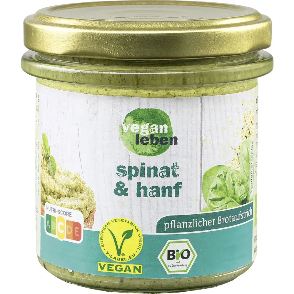 Vegan Leben Bio Spinat Hanf Aufstrich 135g