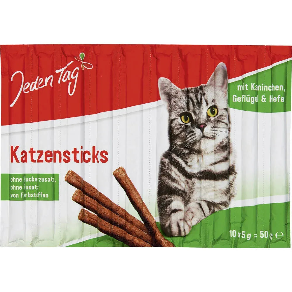 Jeden Tag Katzensticks Kaninchen Geflügel 50g