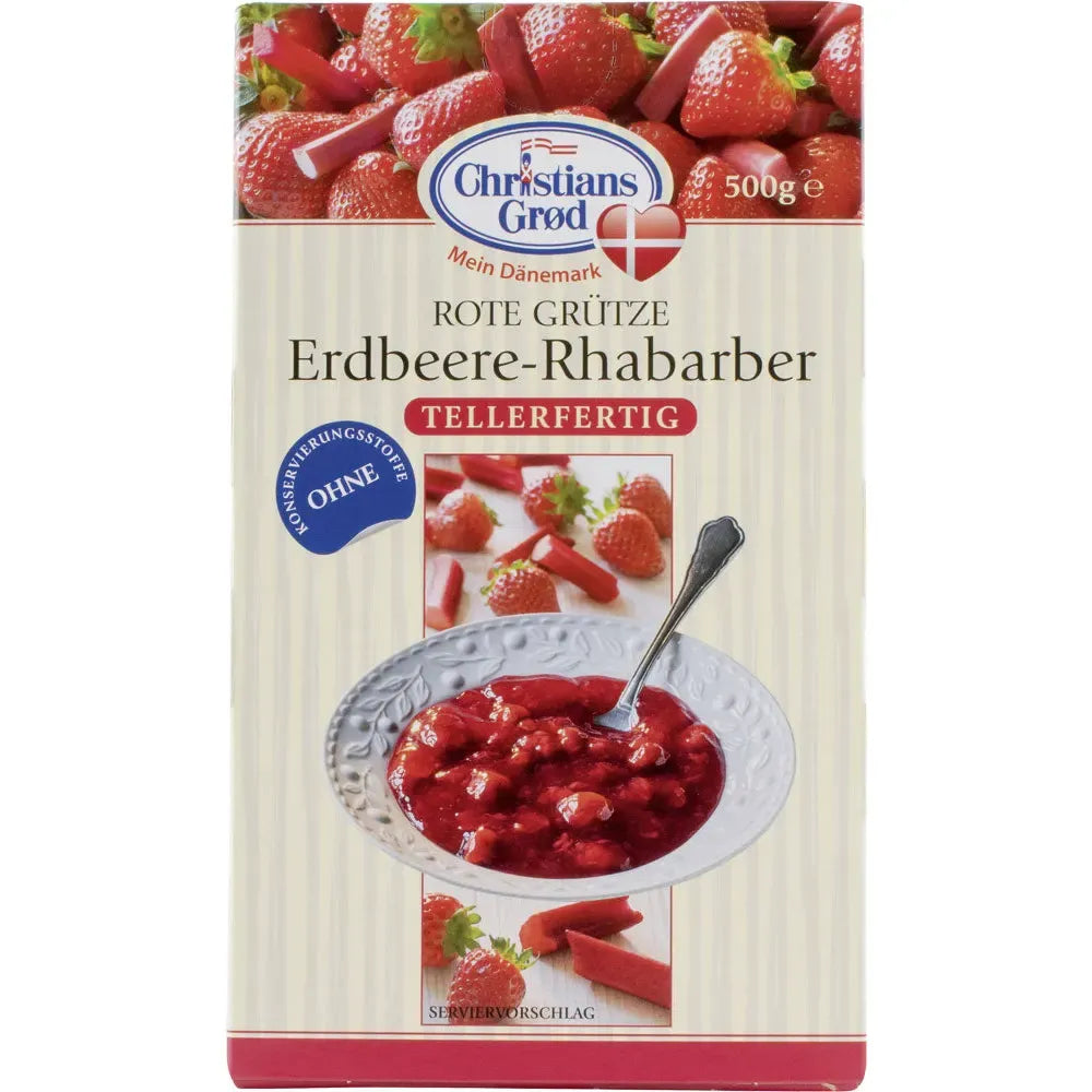 Chr. Grütze Erdbeer-Rhabarber 500g