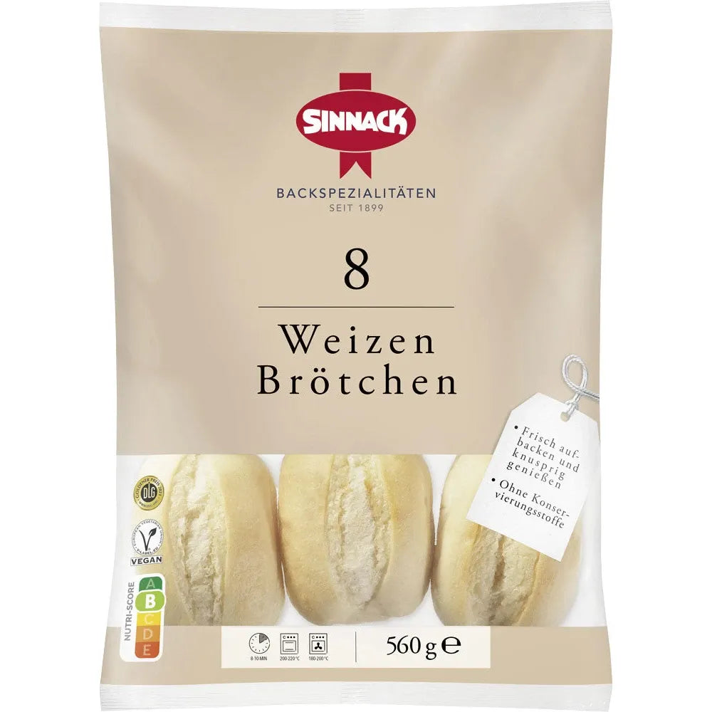 Sinnack Weizenbrötchen 8St. 560g