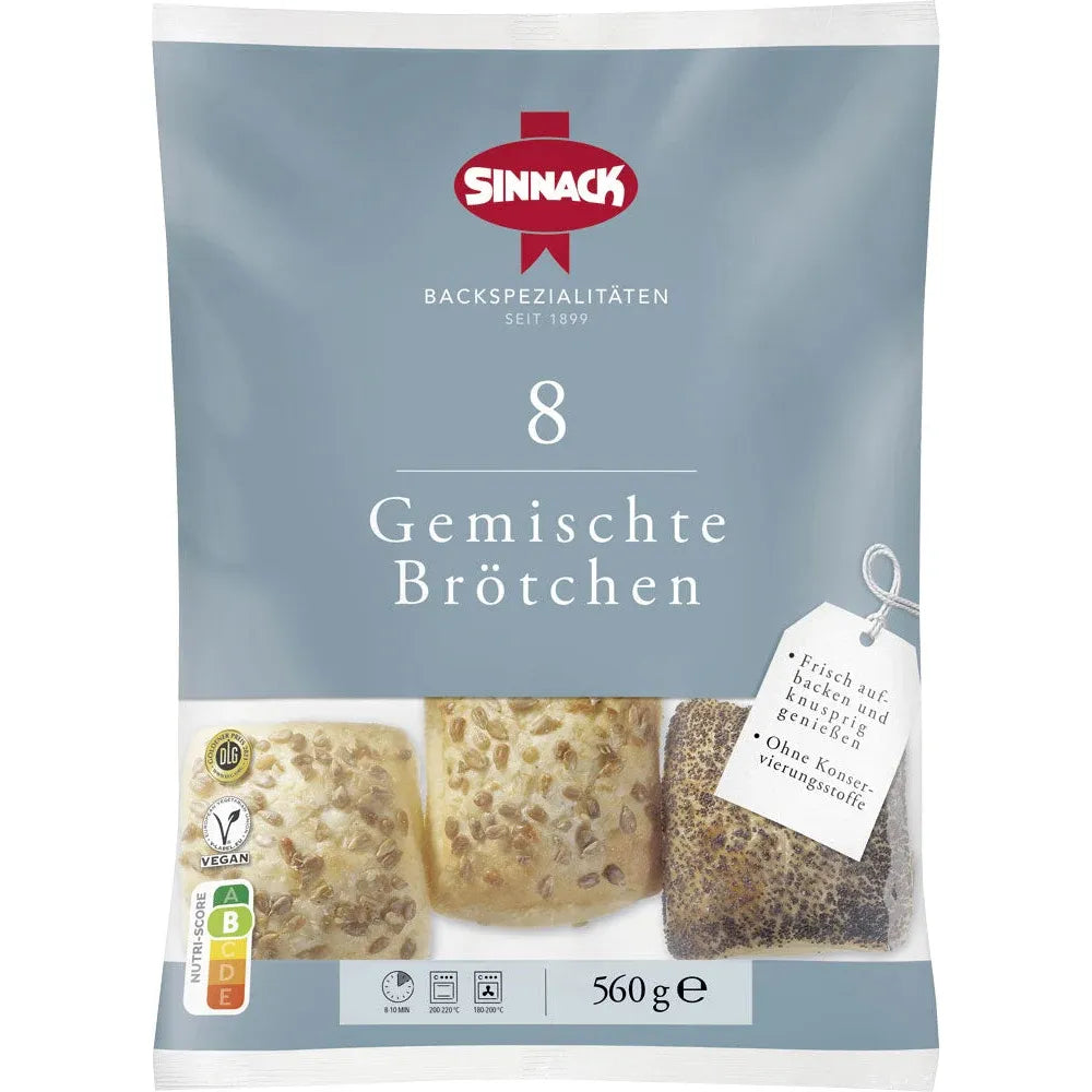 Sinnack Gemischte Brötchen 8 Stück 560g