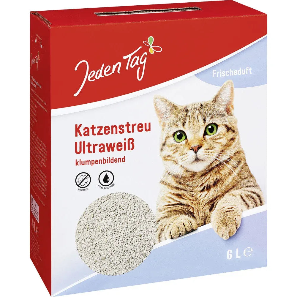 Jeden Tag Katzenstreu Ultraweiss 6l