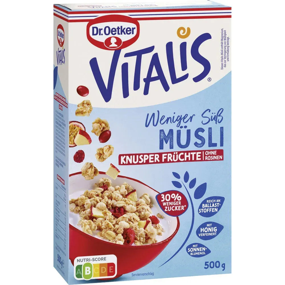 Oetker Vital Knusprig Früchte Weniger Süß 500g