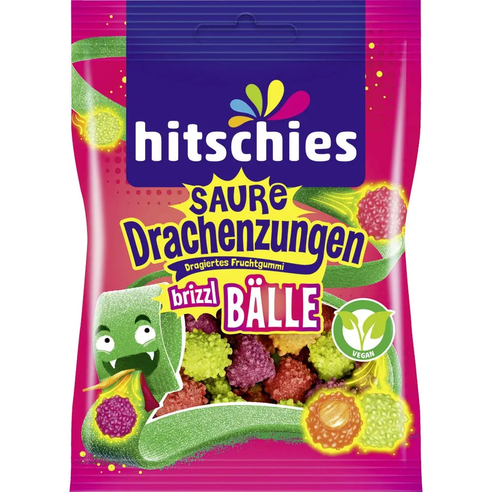 Hitschies Drachenzungen Brause Bälle 100g