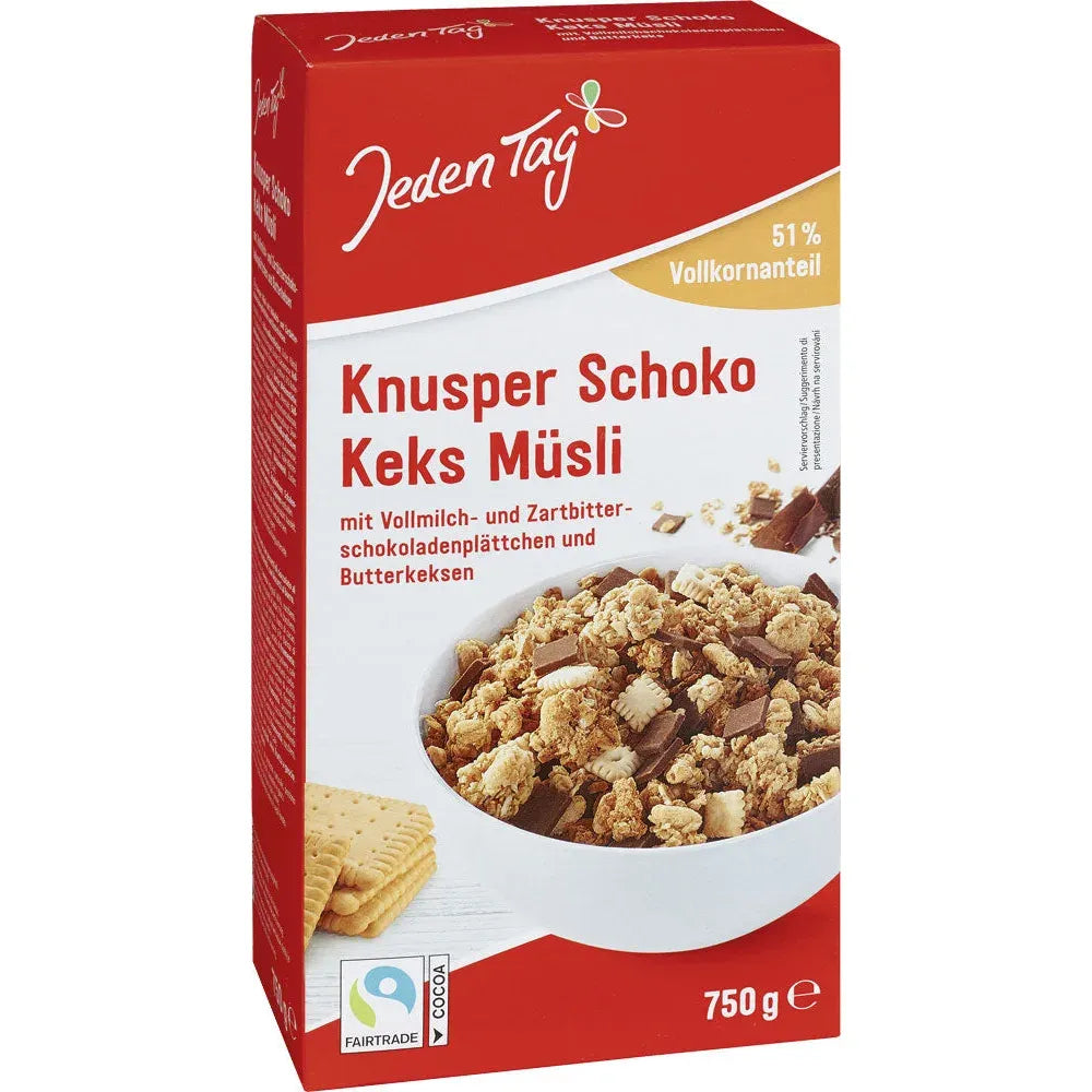 Jeden Tag Knusper Schokokeks Müsli 750g