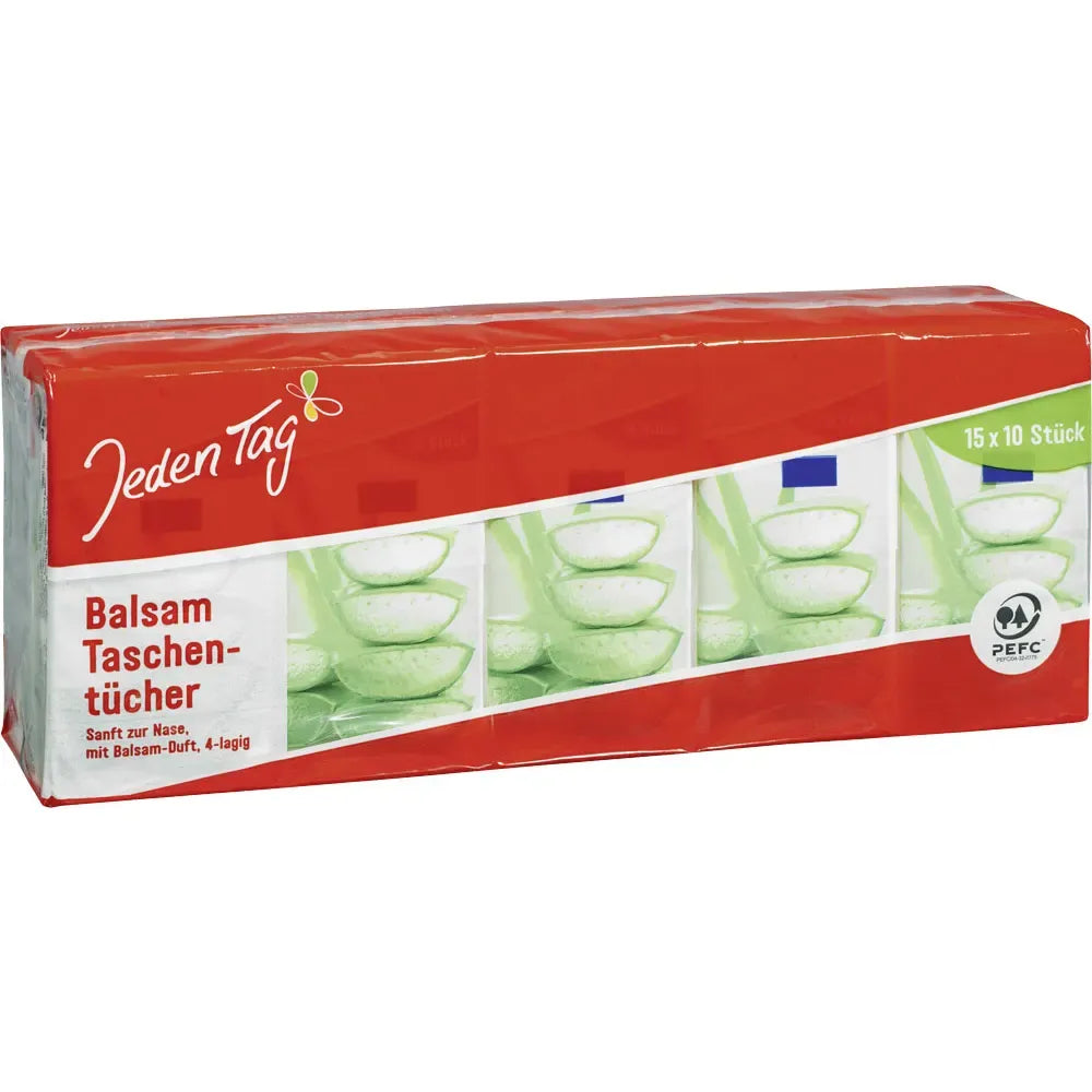 Jeden Tag Taschentücher Balsam 15x10