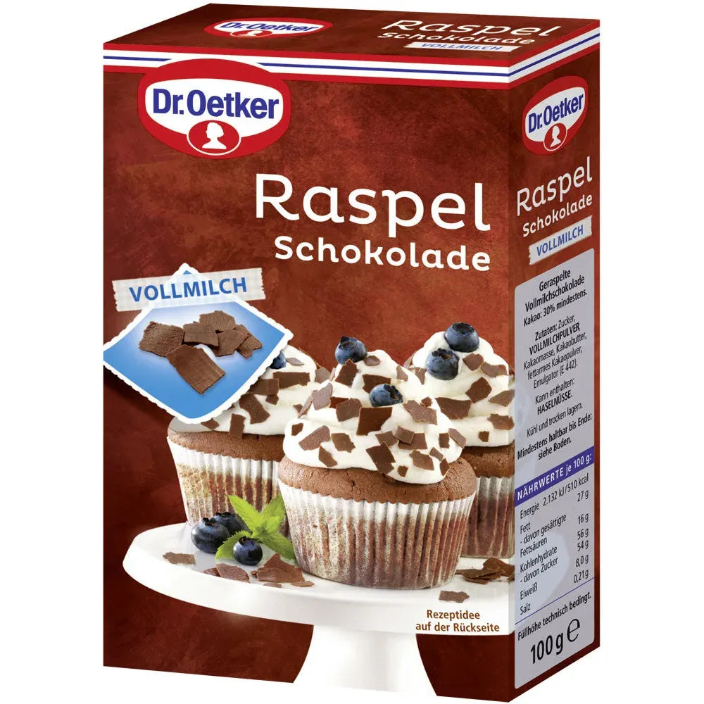 Oetker Raspelschokolade Vollmilch 100g