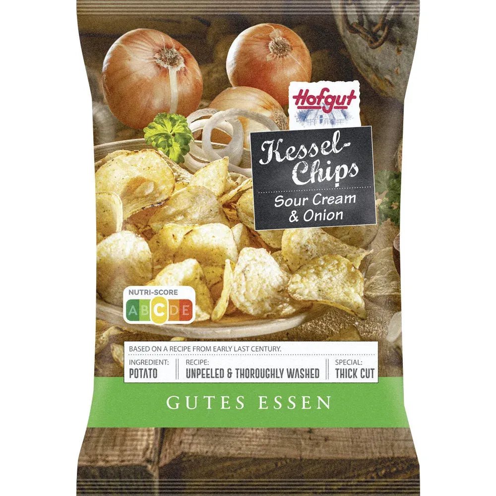Hofgut Kesselchips Cream Onion 150g