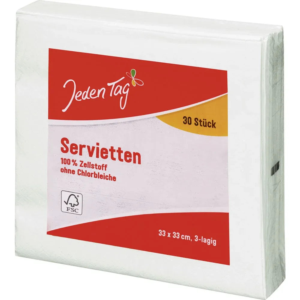 Jeden Tag Servietten Weiss