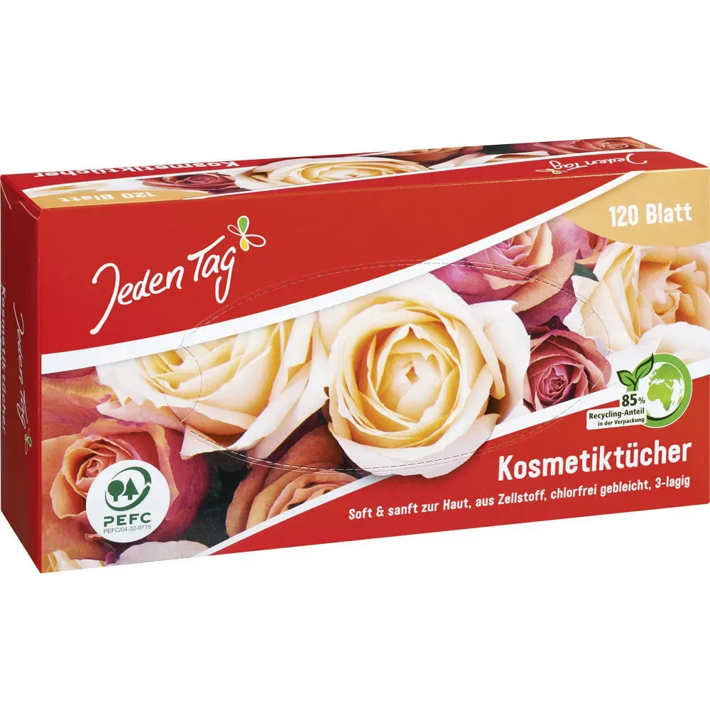 Jeden Tag Kosmetiktücher 3-lagig 120er