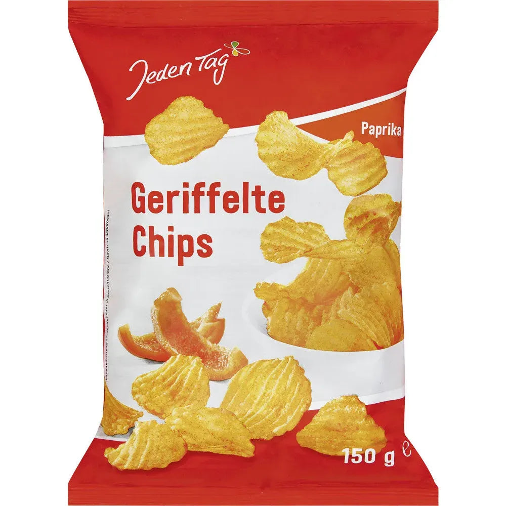 Jeden Tag Riffelchips Paprika 150g