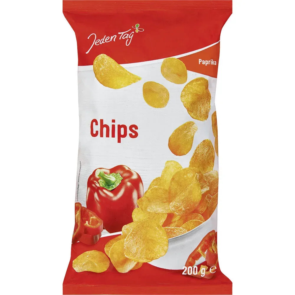 Jeden Tag Paprika Chips Glatt 200g