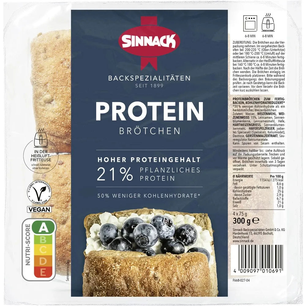 Sinnack Proteinbrötchen 4er