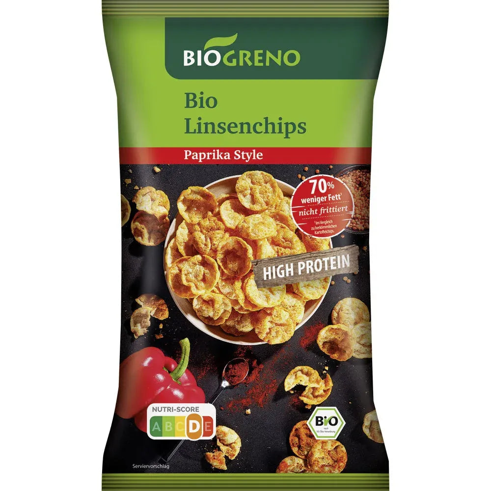 Bio Greno Linsenchips Paprika 75g