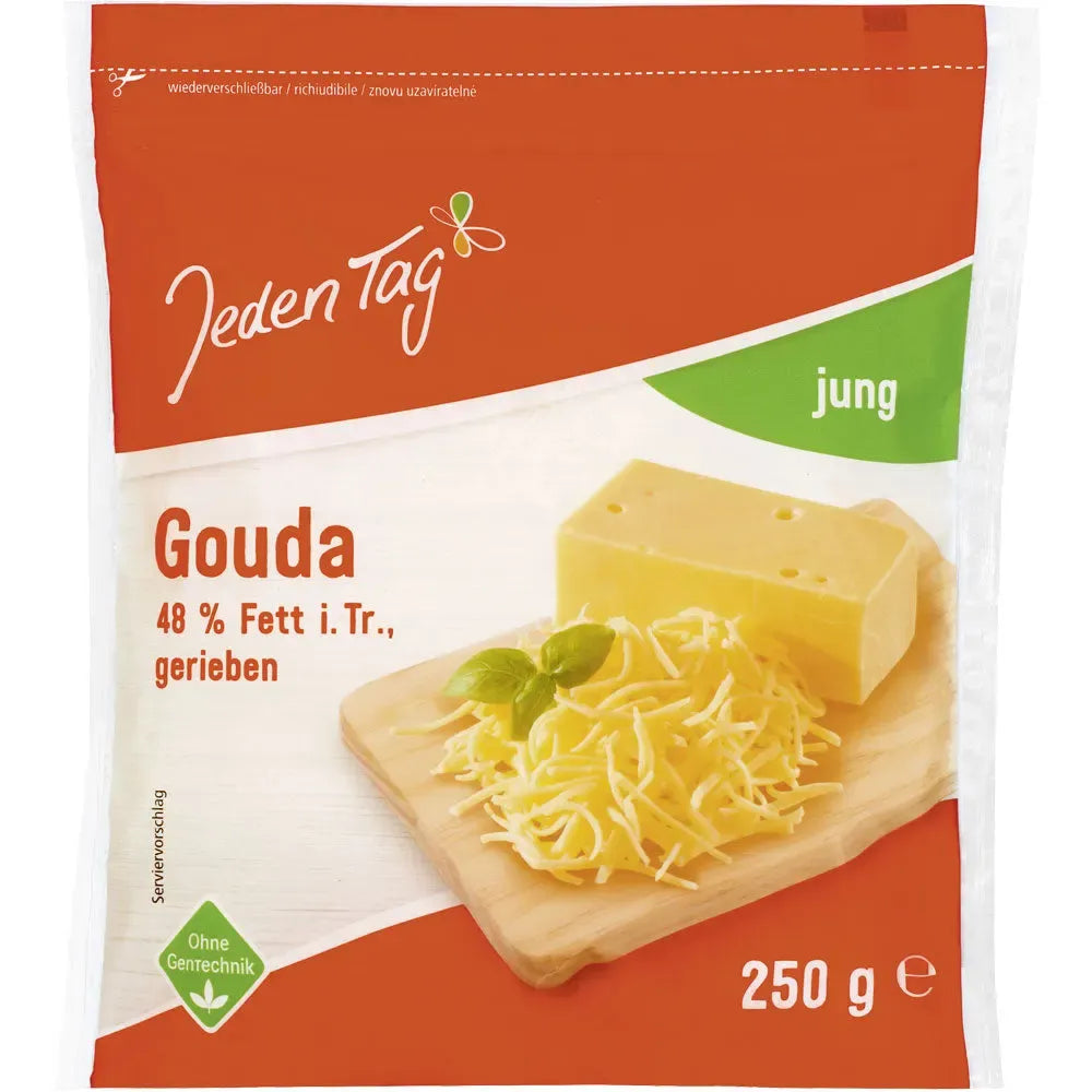 Jeden Tag Gouda Gerieben 48% 250g