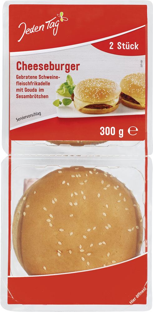 Jeden Tag Cheeseburger 2x150g 300g